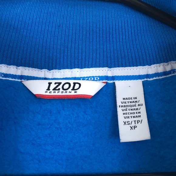 Izod Performx Bright Blue Quarter Zip Sz XS - Picture 6 of 7